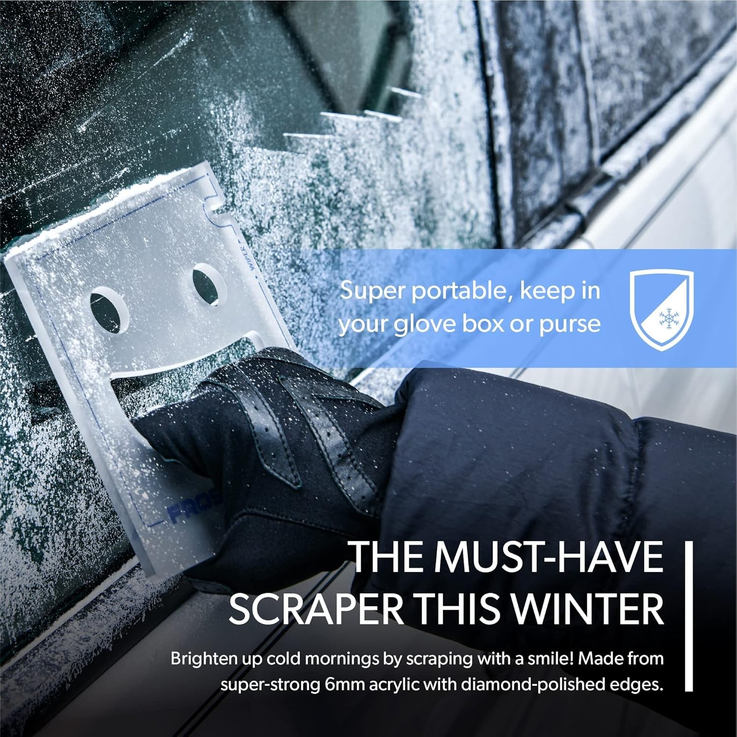 FrostGuard Scrape Buddy Car Ice Scraper - Clear Frost