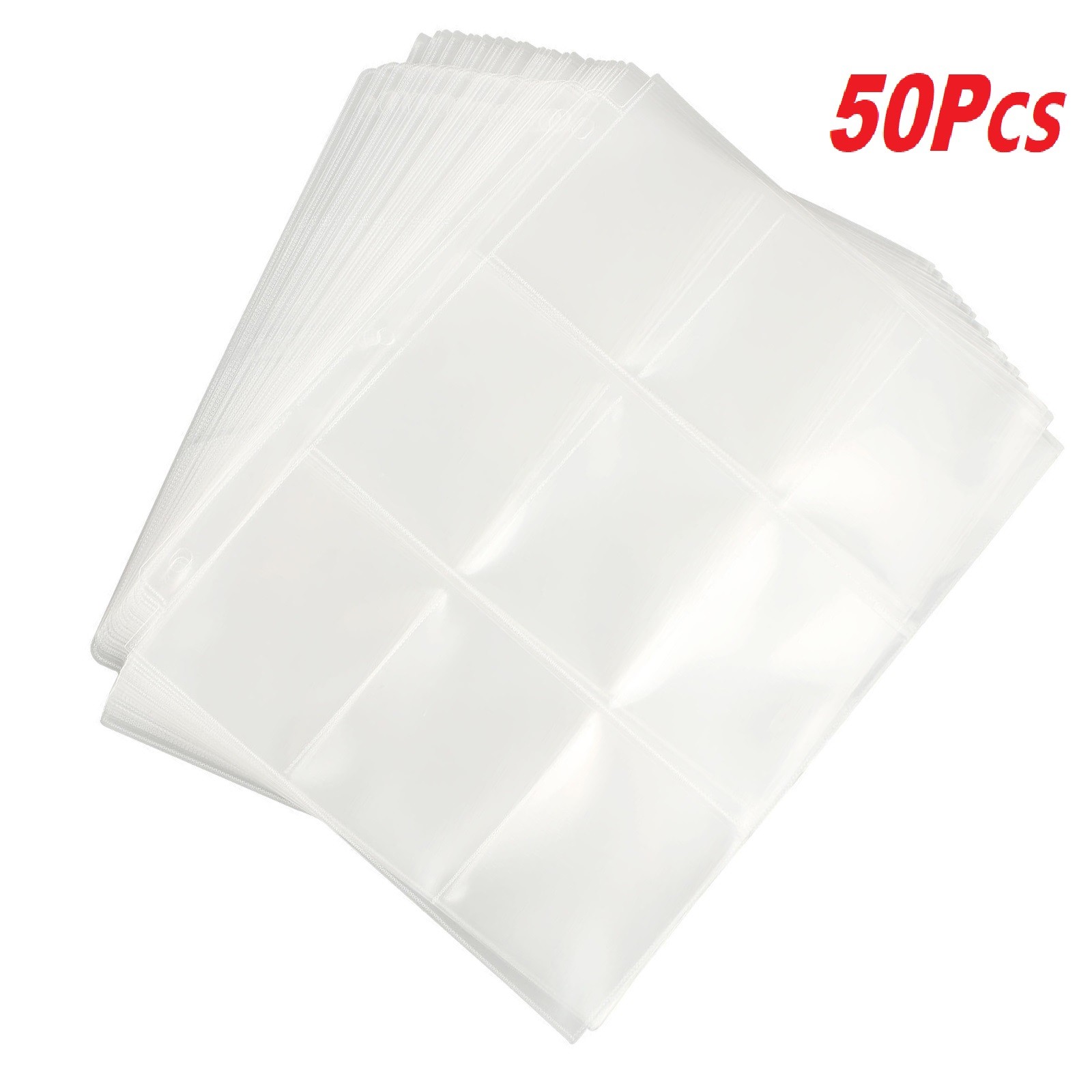 50 Pages 225 Pockets Card Sleeves Binder Album Holder Sheets For Pokemon ee