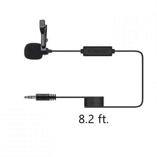 Omni-Directional TRS Lavalier Mic for Cameras 8.2ft. - (CoMica)