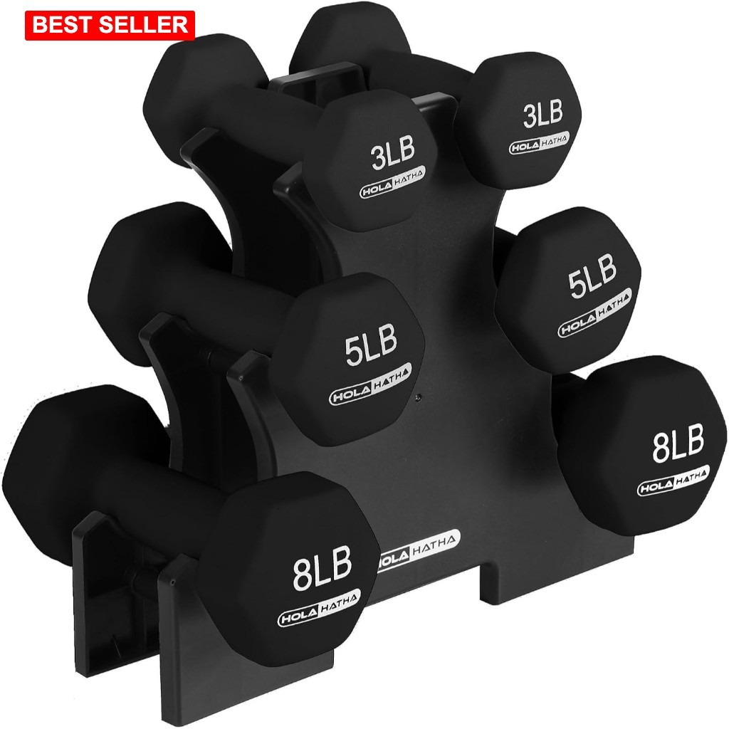 Dumbbell Strength Training Weight Set 32Lb Neoprene Handles Non-Slip Grip