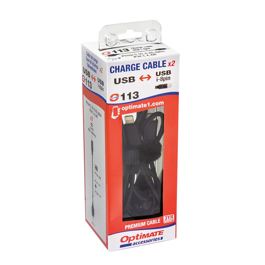 OptiMate USB To Lightning Charging Cord