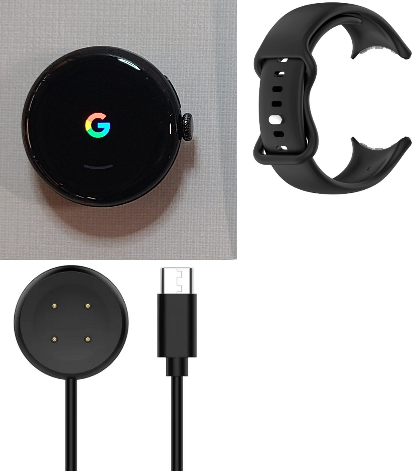 Google Pixel Watch 2 - GD2WG 41mm Cellular Obsidian Black - VERY GOOD Condition