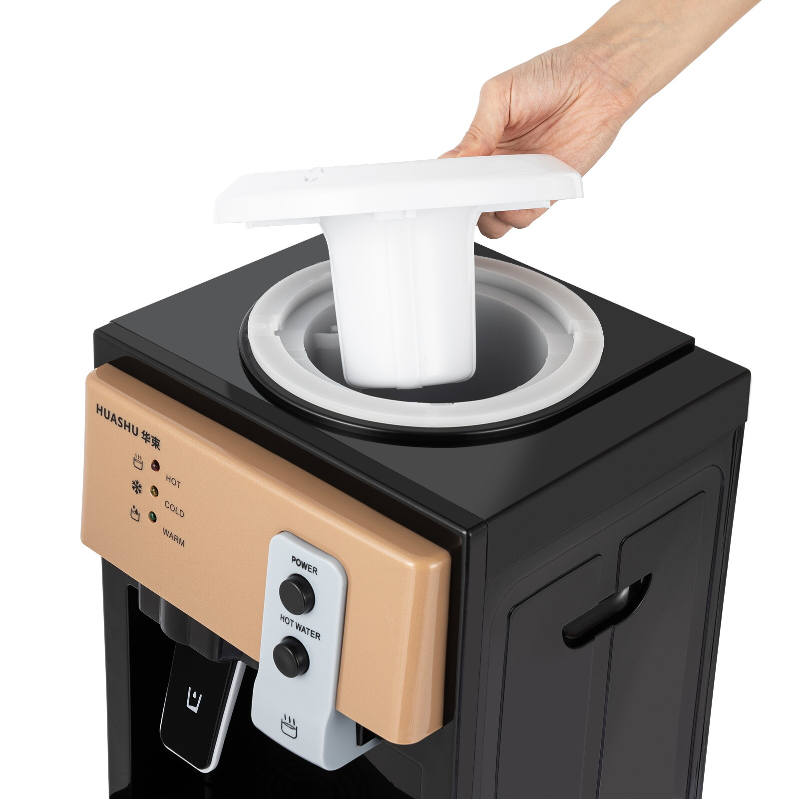 Top Loading Countertop Water Dispenser Hot Cold Water Cooler Drinking Machine US