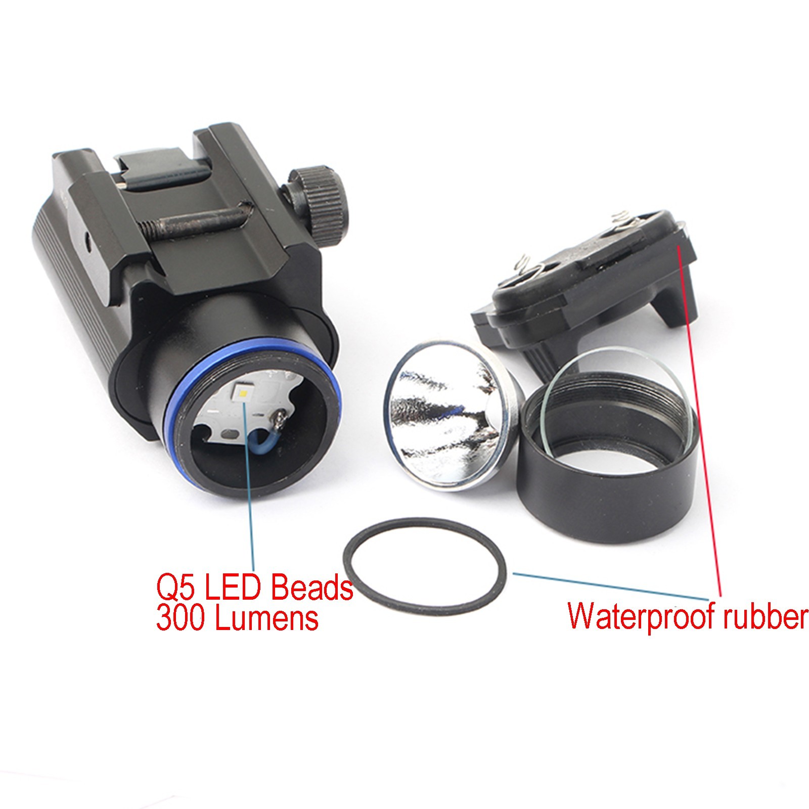 Tactical Weapon Mouted Light Flashlight 1000 LM C4LED Strong LED Gun Torch Rifle
