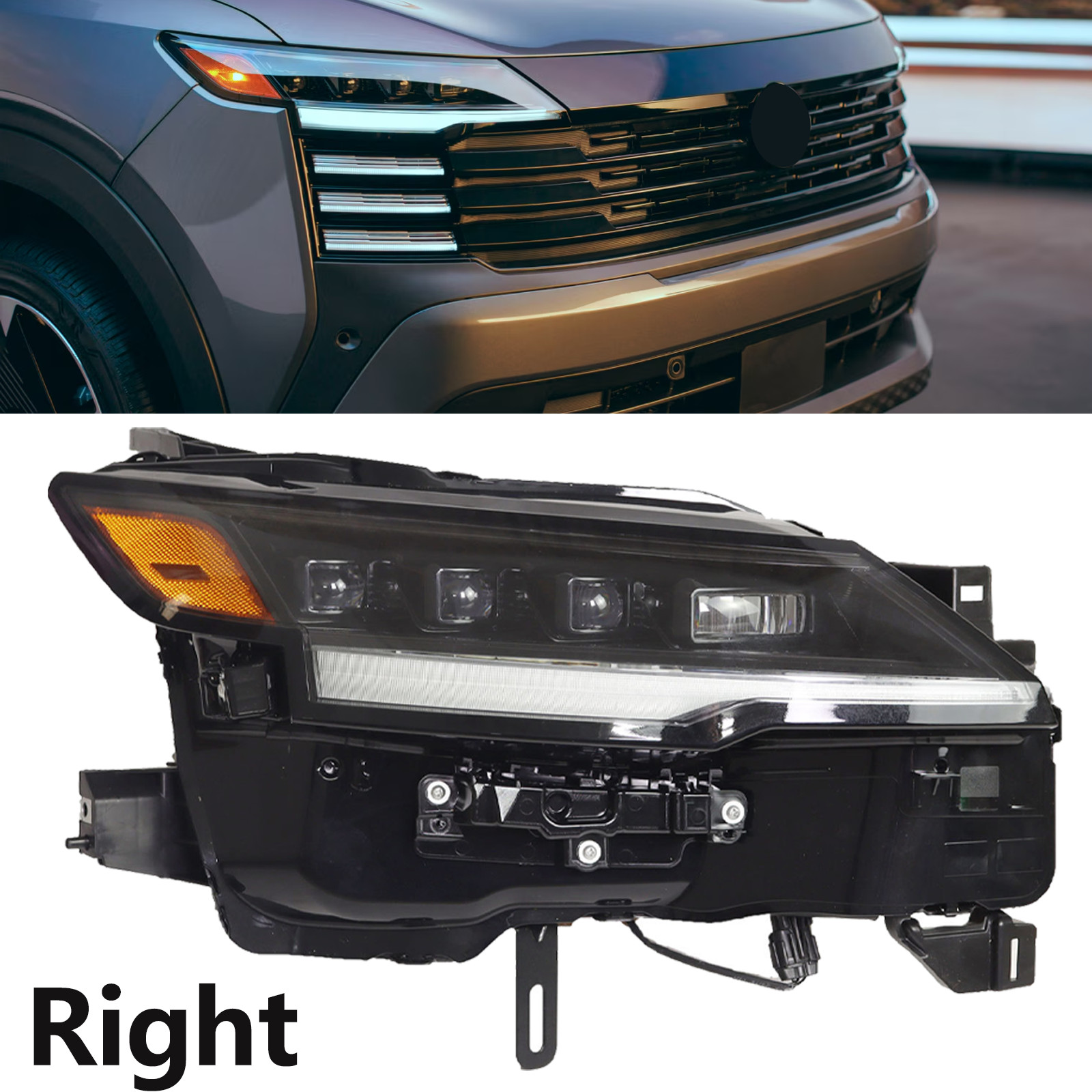 For Nissan Kicks 2025-2026 LED Headlight Assembly Passenger Right Side Four-Lens
