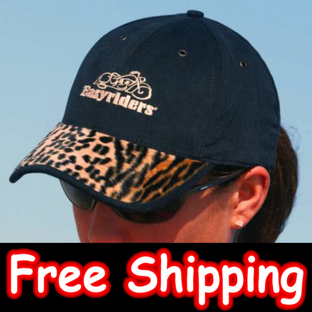 Ladies EasyRiders Animal Print Hat Baseball Cap Leopard