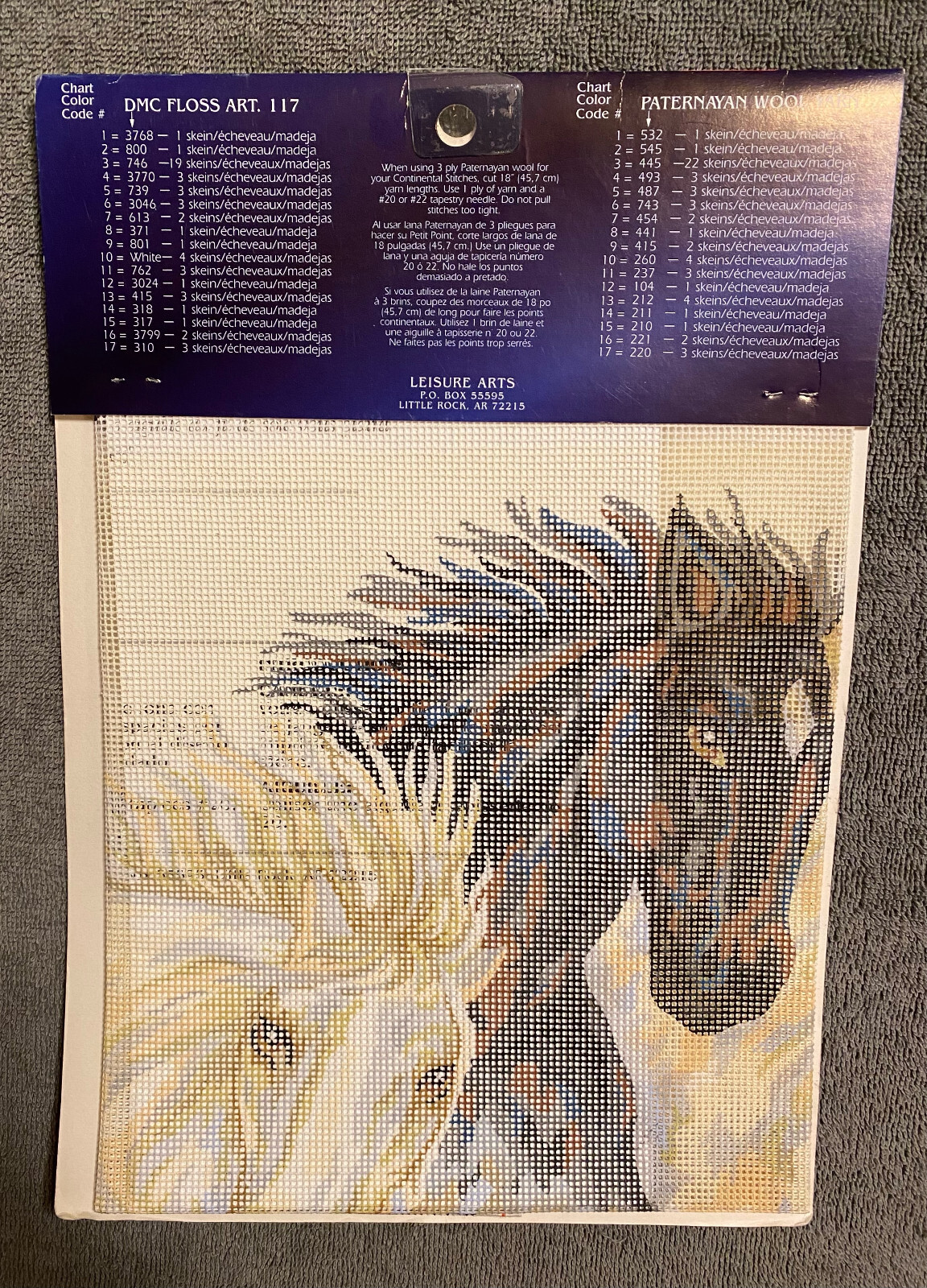 Designs for the Needle #5904 "Wild Horses" Needlework Canvas kit NOS