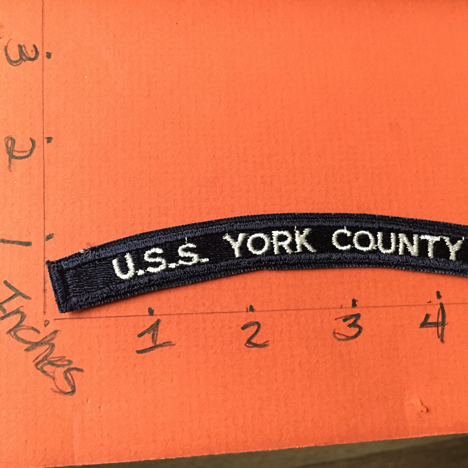 US NAVY SHOULDER STRIP TAB rocker Patch 12/1/22 USS York County