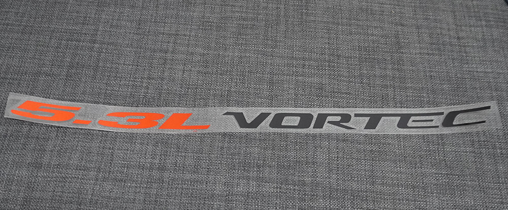 For 5.3L VORTEC Hood sticker decals emblem 2Pc