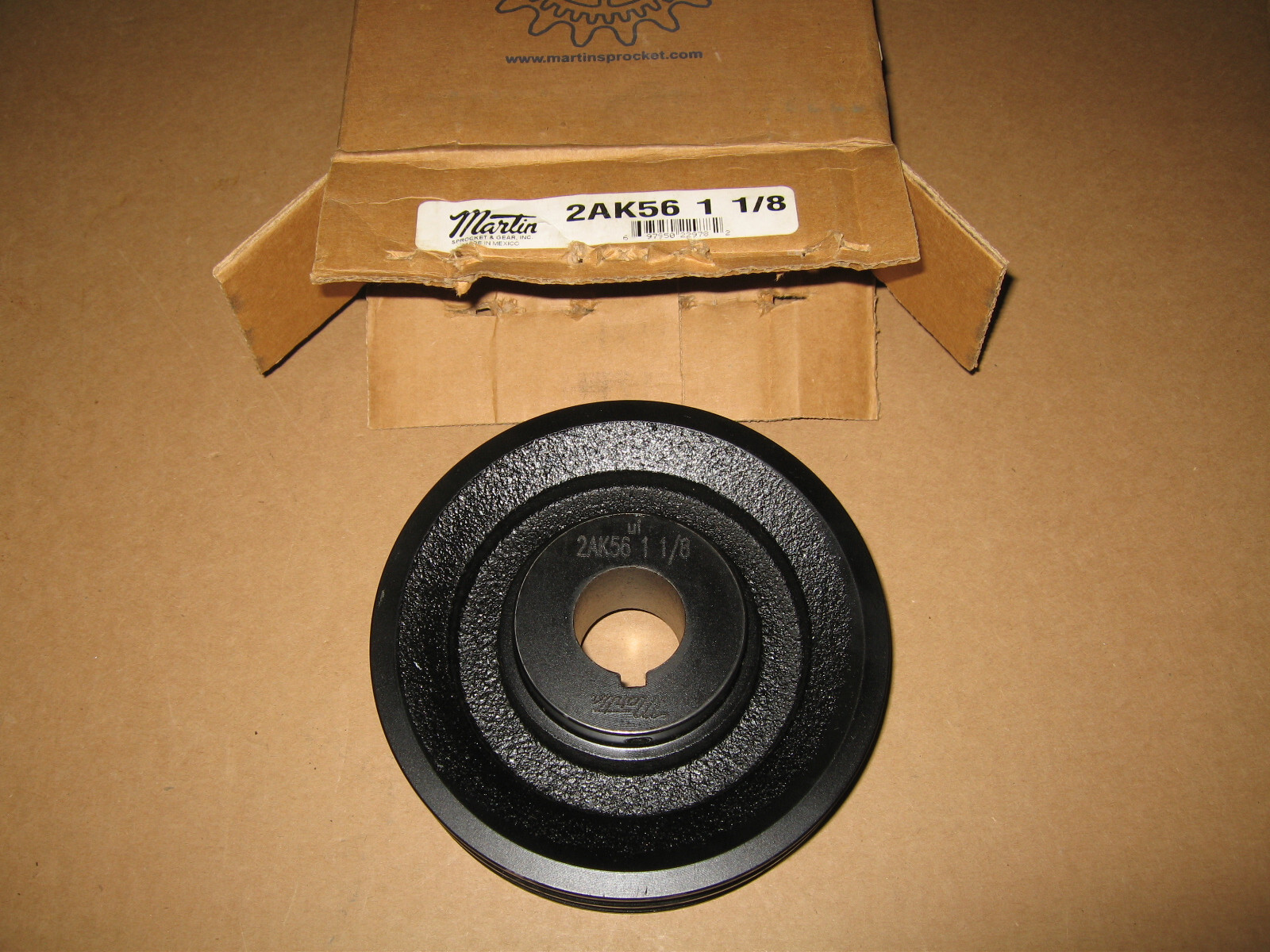 Martin 2AK56 V-Belt Sheave, 2 Groove, 1-1/8" Bore, 5.45" OD