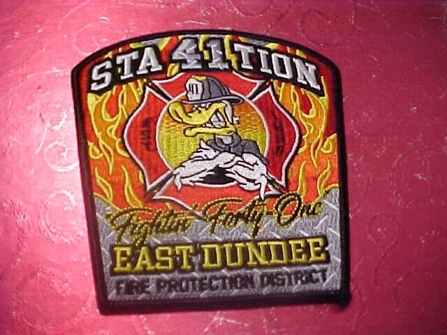 EAST DUNDEE ILLINOIS STATION 41 FIRE DEPARTMENT PATCH SHOULDER SIZE UNUSED
