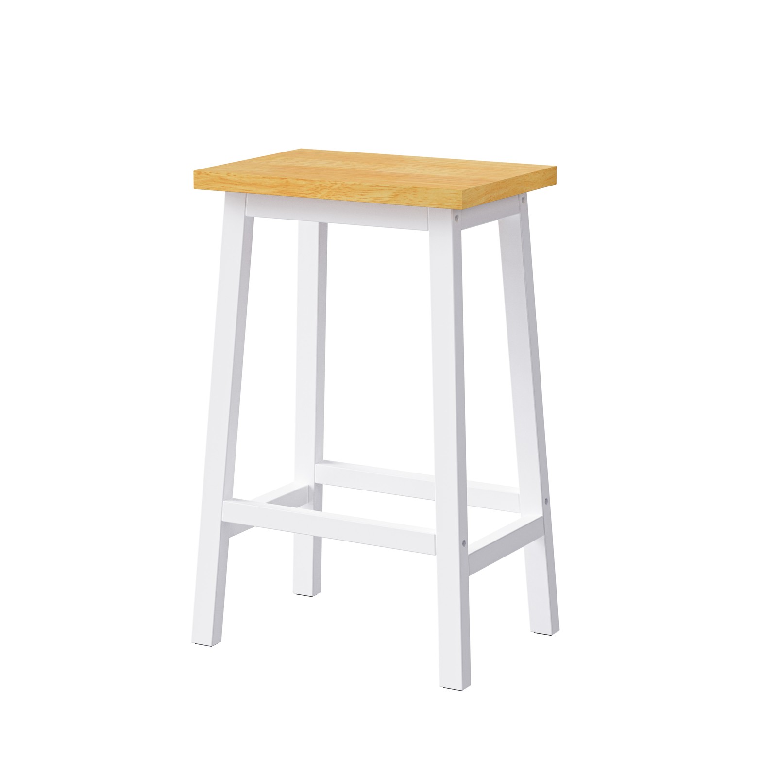 K&K Solid Wood Bar Stools , 25.6" Tall Set of 2 Bar Chairs, Kitchen Counter St