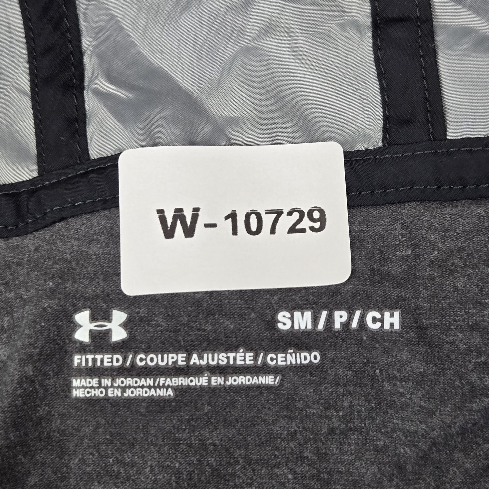 Under Armour Men Jacket SMALL Gray Geometric Activewear Anorak Fitted