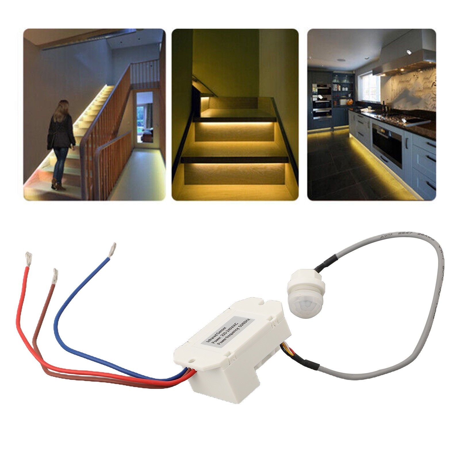 Reliable Electric Relay Body Motion Sensor for Lamp Control Easy Installation