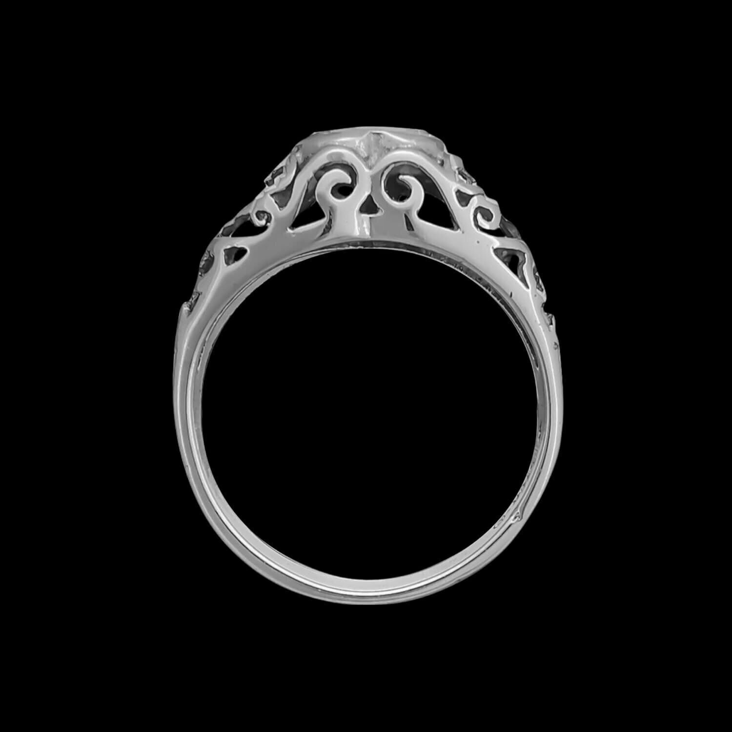 Diamond Cut Intricate Hearts Ring