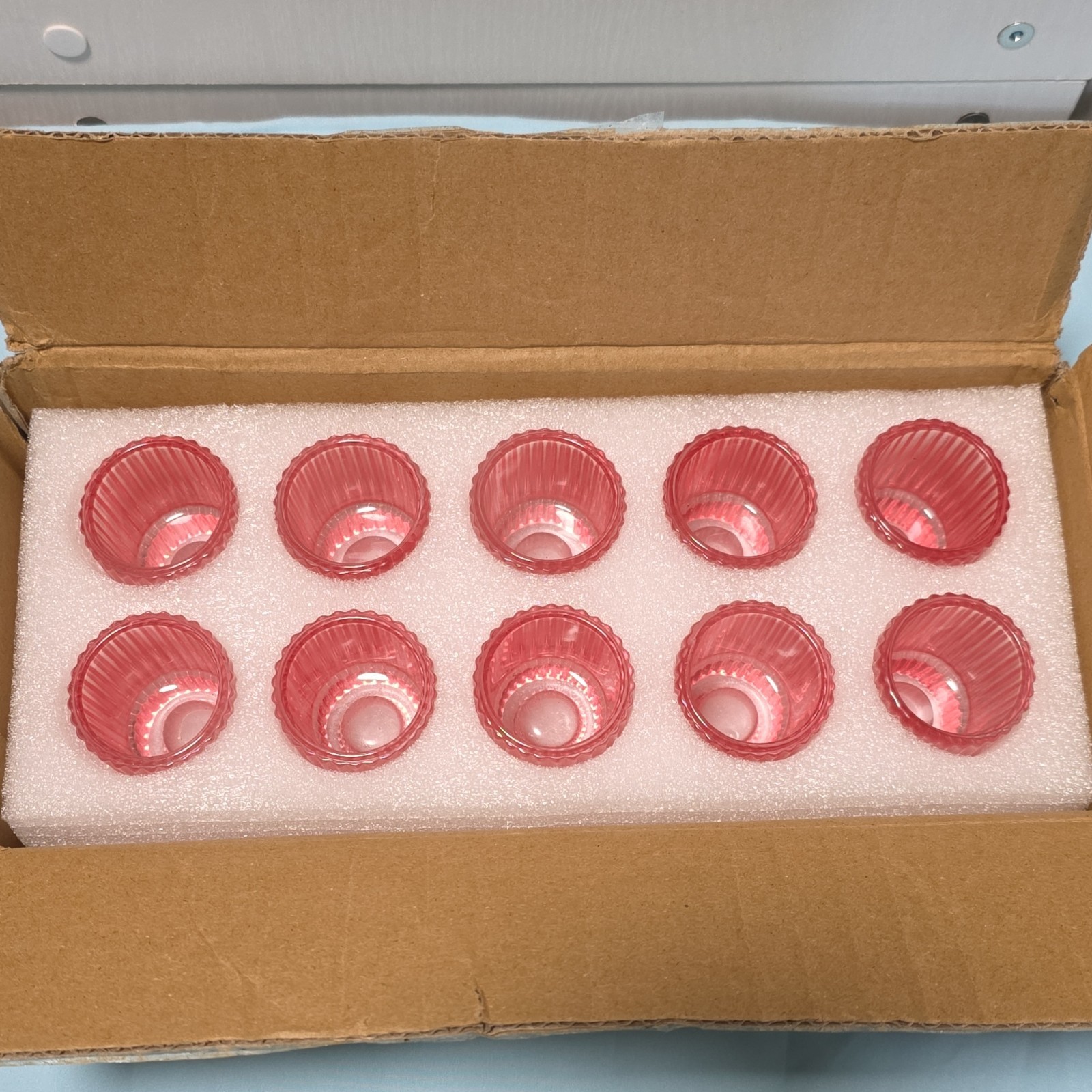 Set of 10 Pink candle holder