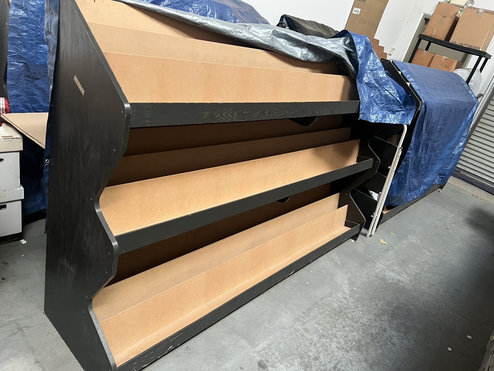 Retail Newsstand / Magazine Rack Solid Wood With Lights -- Bookstore Gift Store