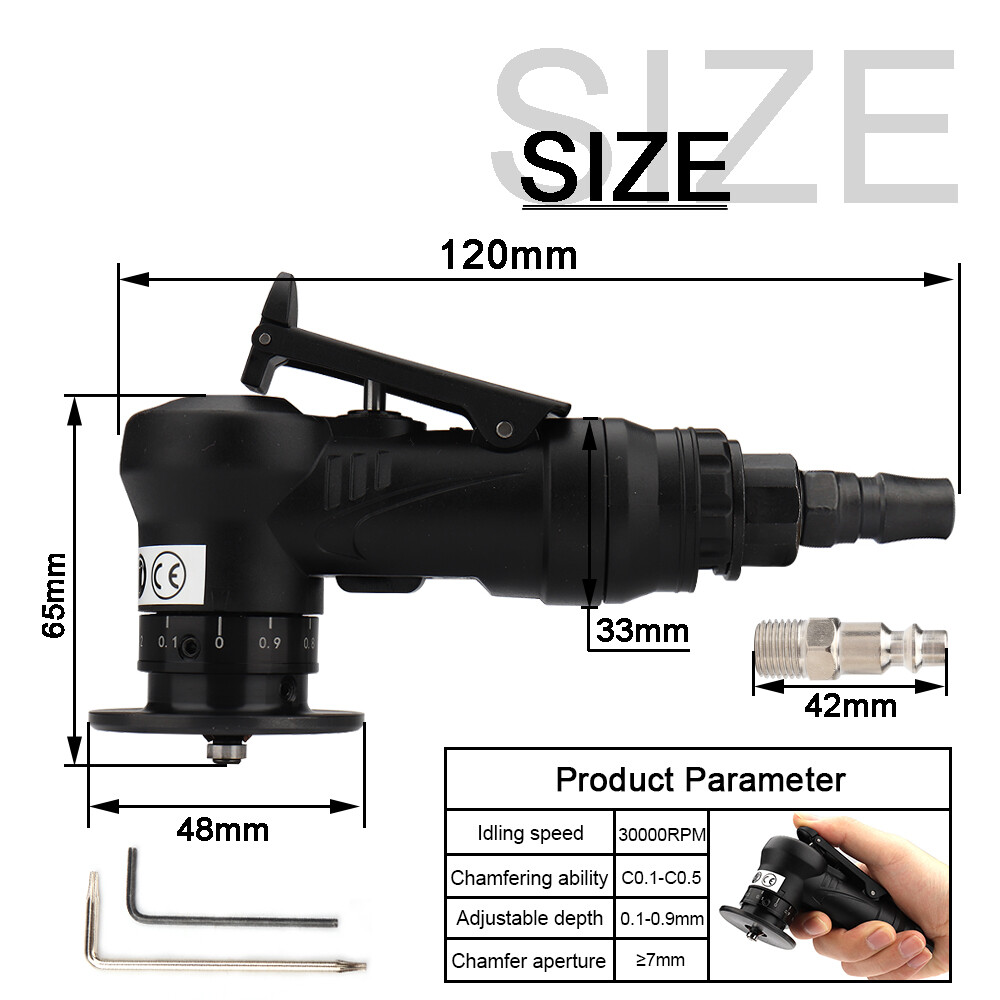 Air Chamfering Machine Grinder Metal Deburring Pneumatic Beveling Trimming Tools