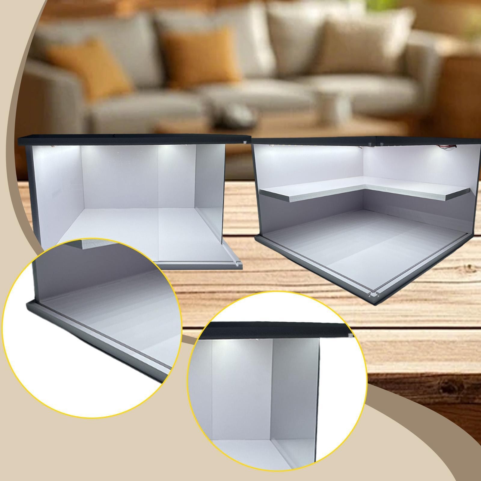 Parking Lot Display Case Clear Display Box for Building Blocks Cosmetics Toy