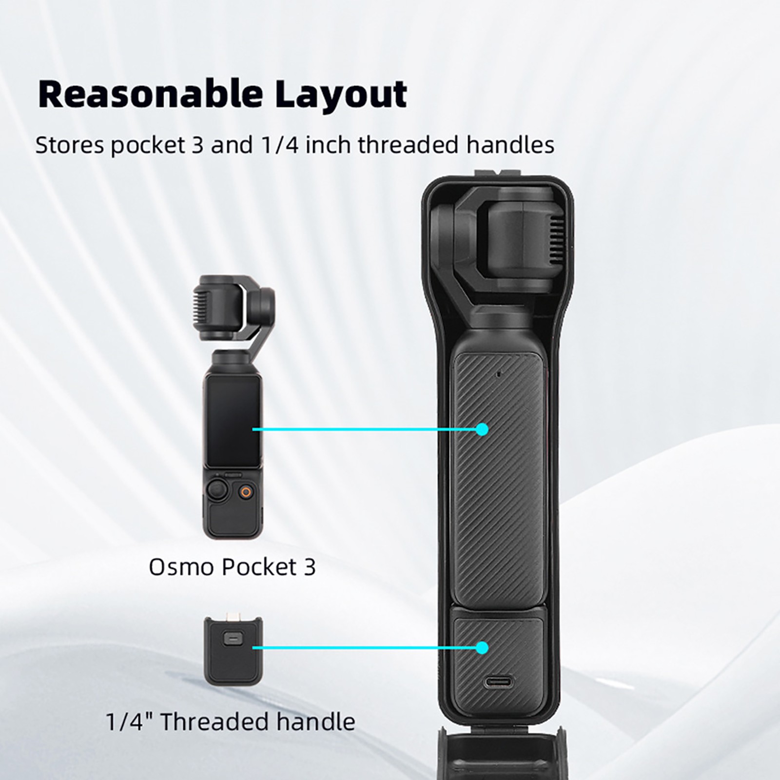 ABS Waterproof Storage Box With Rope For DJI Osmo Pocket 3 Accessories