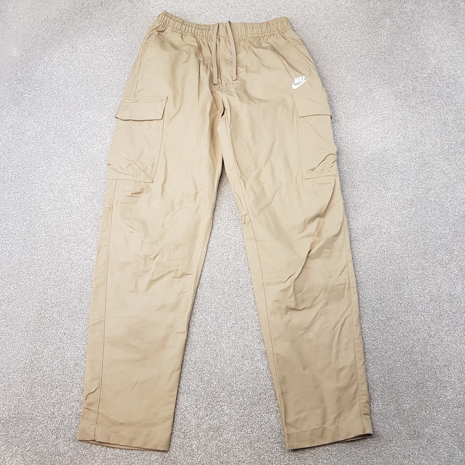 Nike Mens Tracksuit Bottoms Medium Beige Cargo Pants Utility Streetwear Trousers