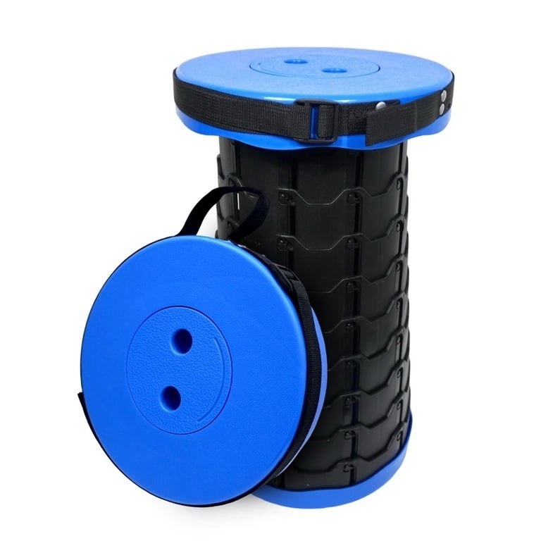 Telescoping Stool Collapsible Portable Load 300 lb Camping Folding Seat