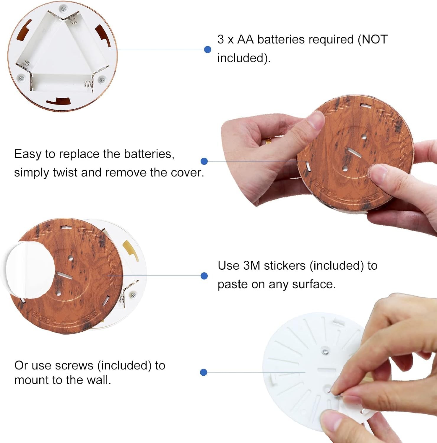LED Puck Lights with Wireless Remote Dimmable Under Cabinet Lights with Timer...