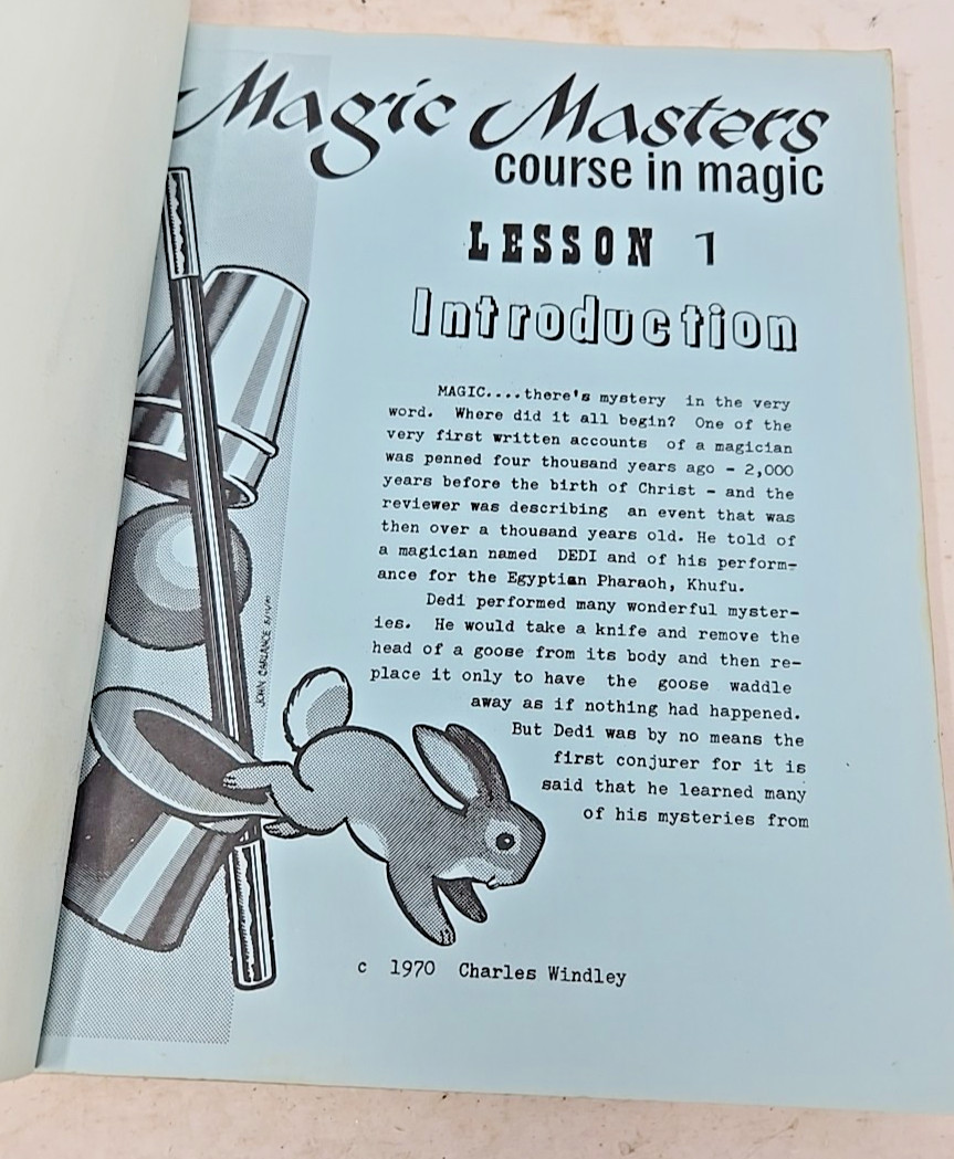 Vintage Magic Masters Course In Magic By Charles Windley 1970