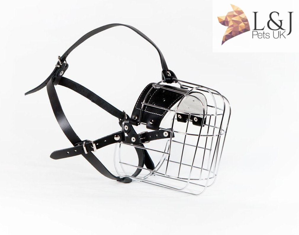 New Strong Metal Wire Basket Dog Muzzle Great Dane