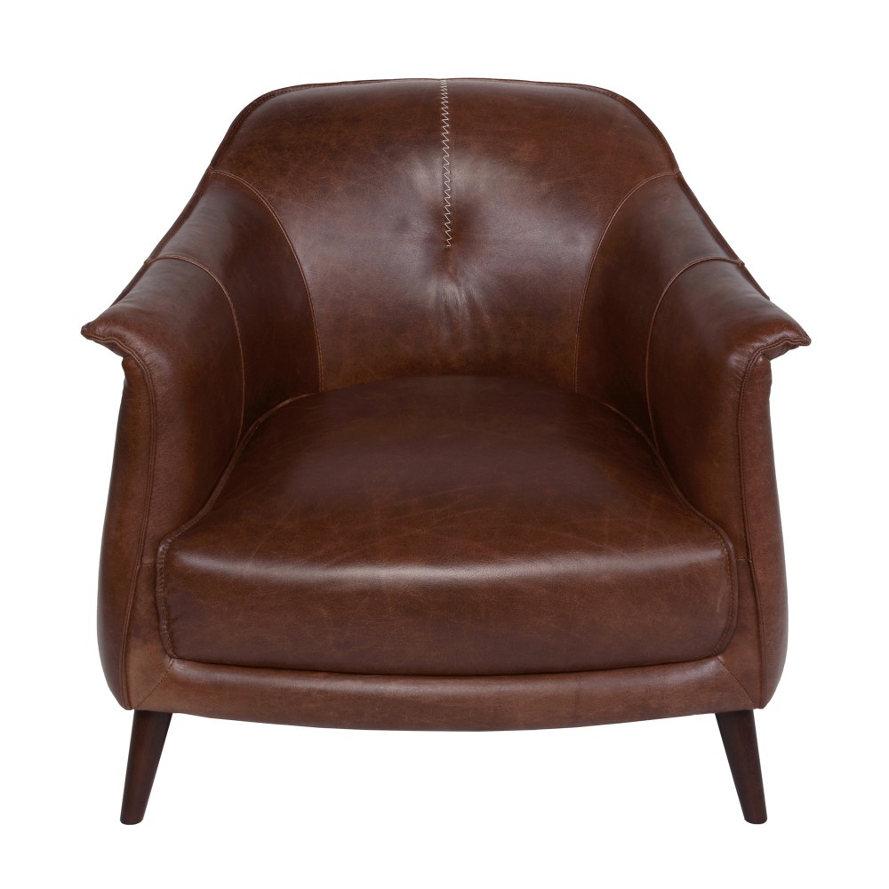 Hand Finished Martel Accent Chair Spiced Brown for Living Room, Office, Bedroom