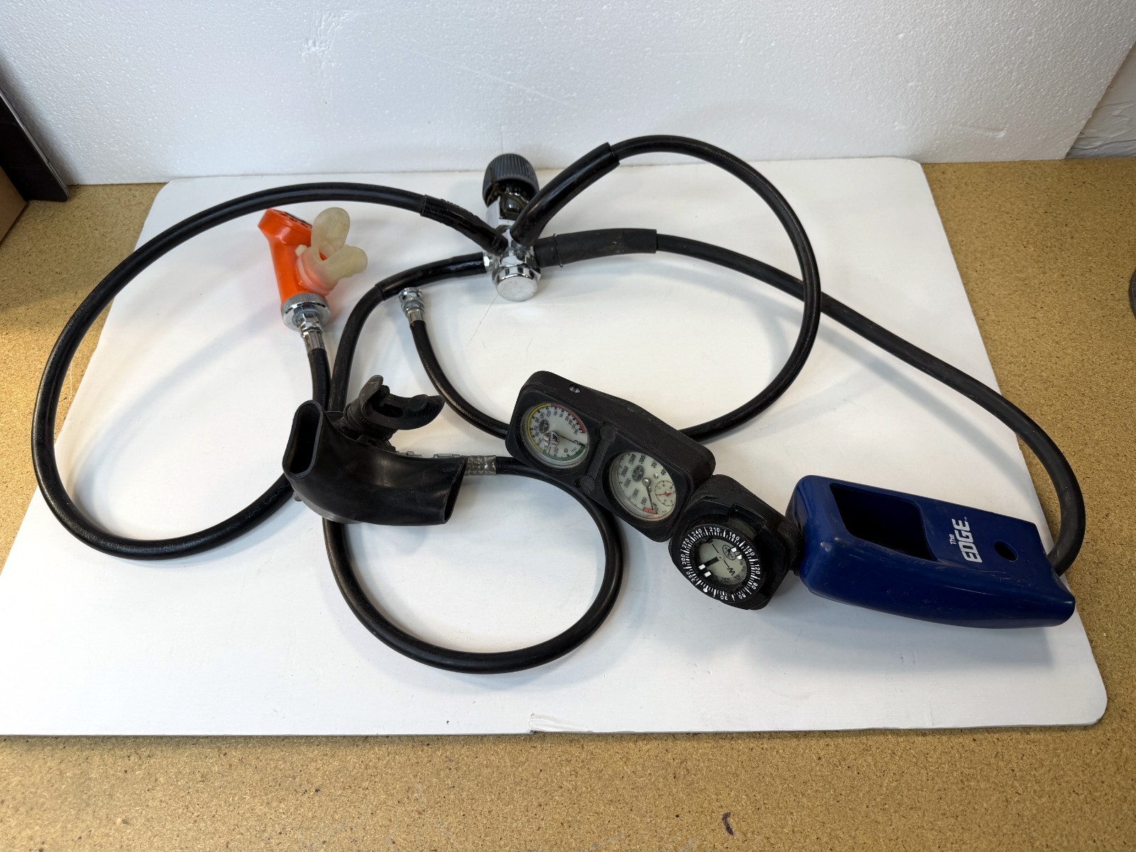 Sherwood Magnum Scuba Regulator Console Gauges Compass Octopus Untested Used