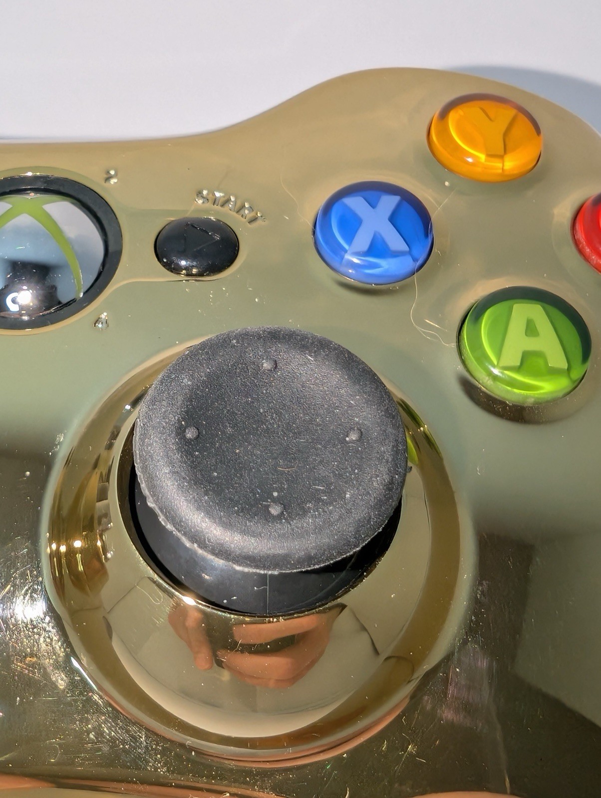 OEM Xbox 360 Wireless Controller C3-PO Metallic Gold Chrome Tested Working