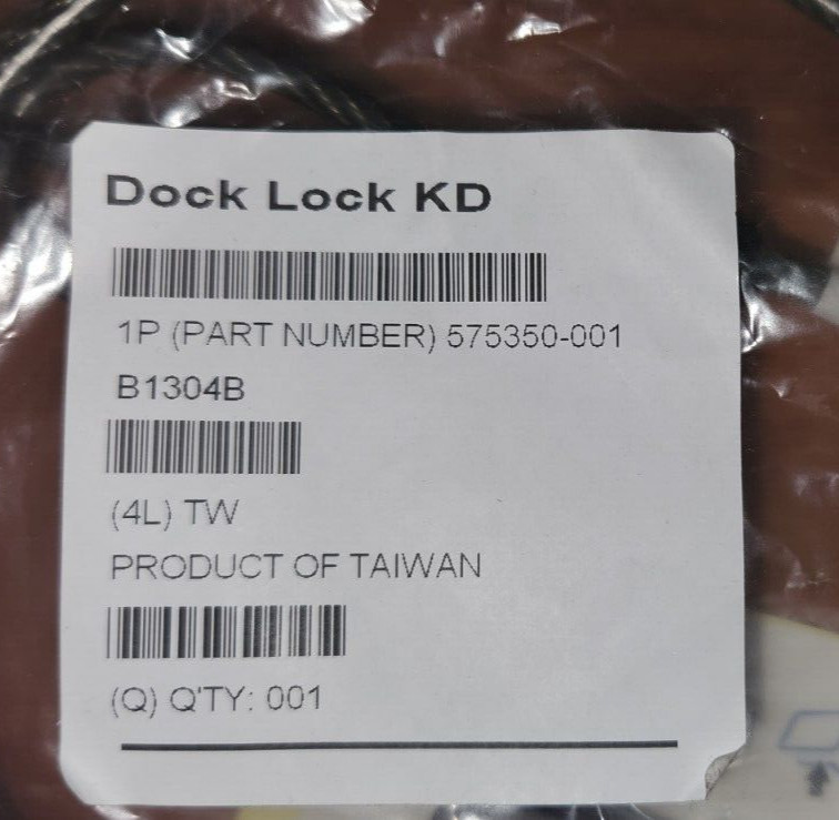 HP 575350-001 Docking Station Cable Lock - B1304B