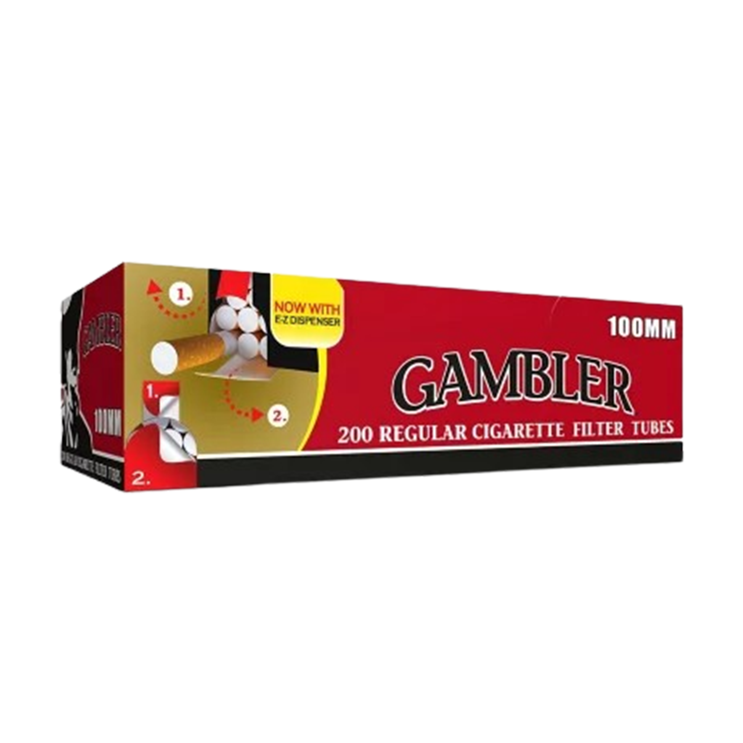 Gambler Red 100s Cigarette 200ct Tubes - 5 Boxes