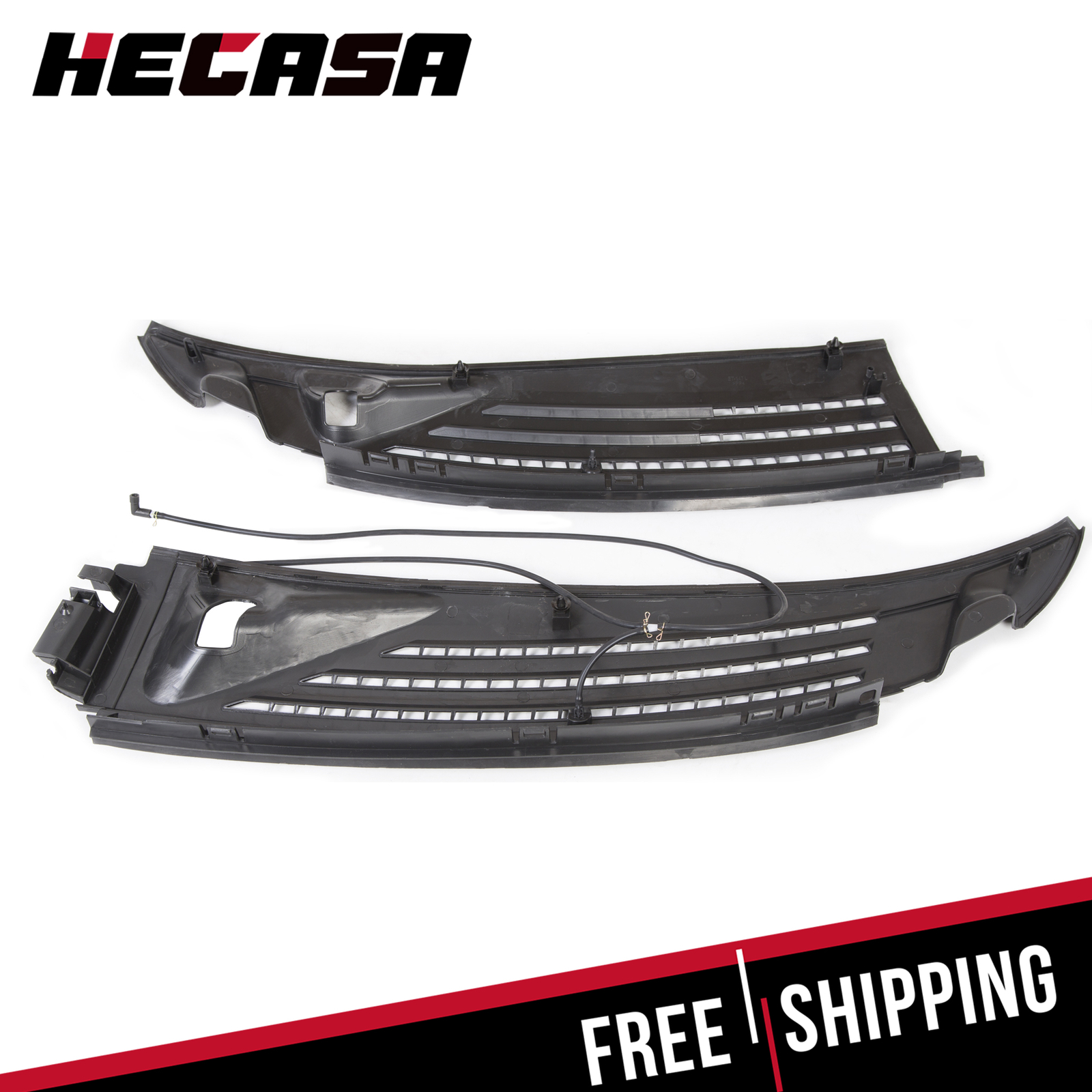 For 09-14 Ford F150 Windshield Wiper Cowl Panel Grille Set w/ Seals Left + Right