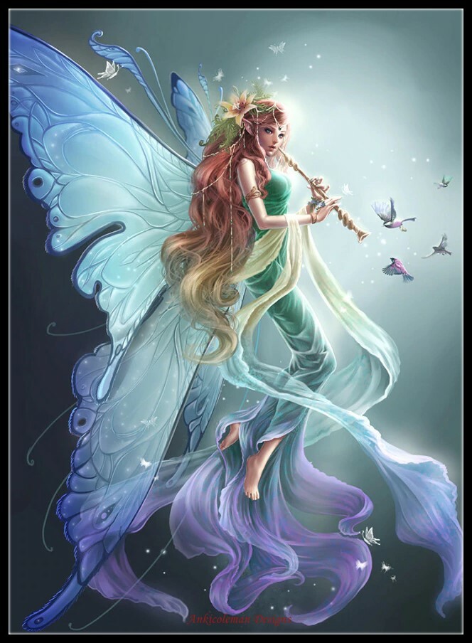 Butterfly Fairy - DIY Chart Counted Cross Stitch Patterns Needlework 14 ct