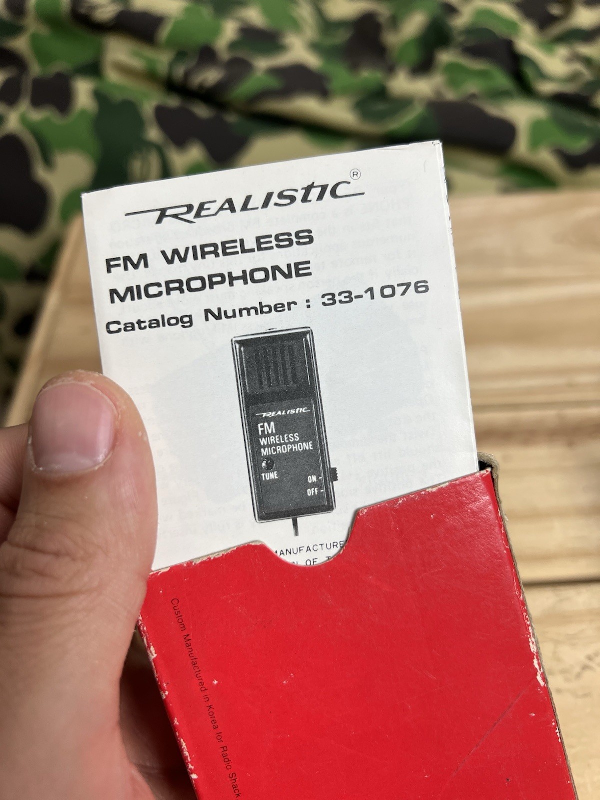 Vtg New Realistic 33-1076 FM Wireless Microphone Radio Shack Broadcast to Radio