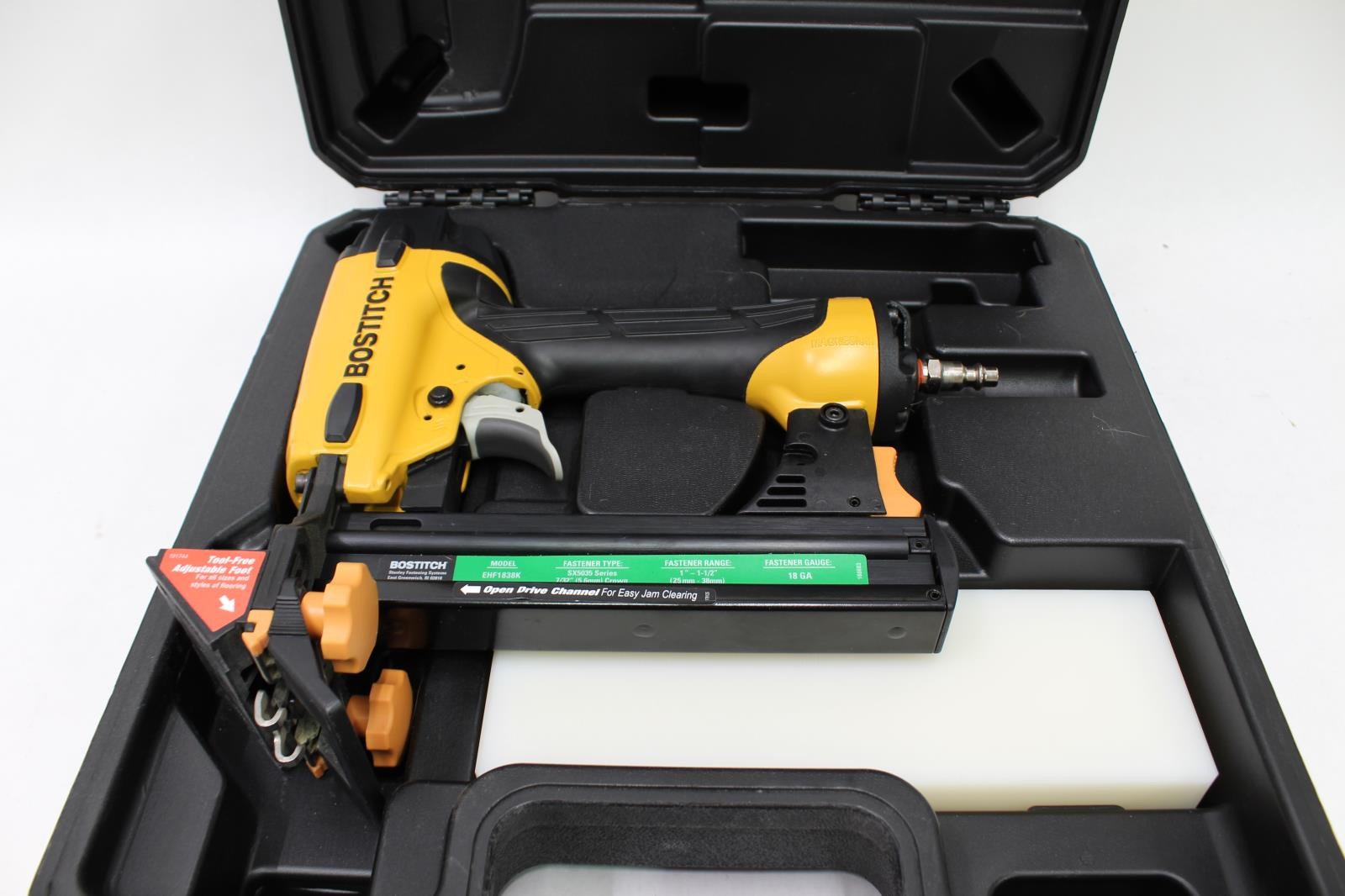Bostitch EHF1838K 18 Gauge Flooring Stapler, 1"-1-1/2" Fasteners