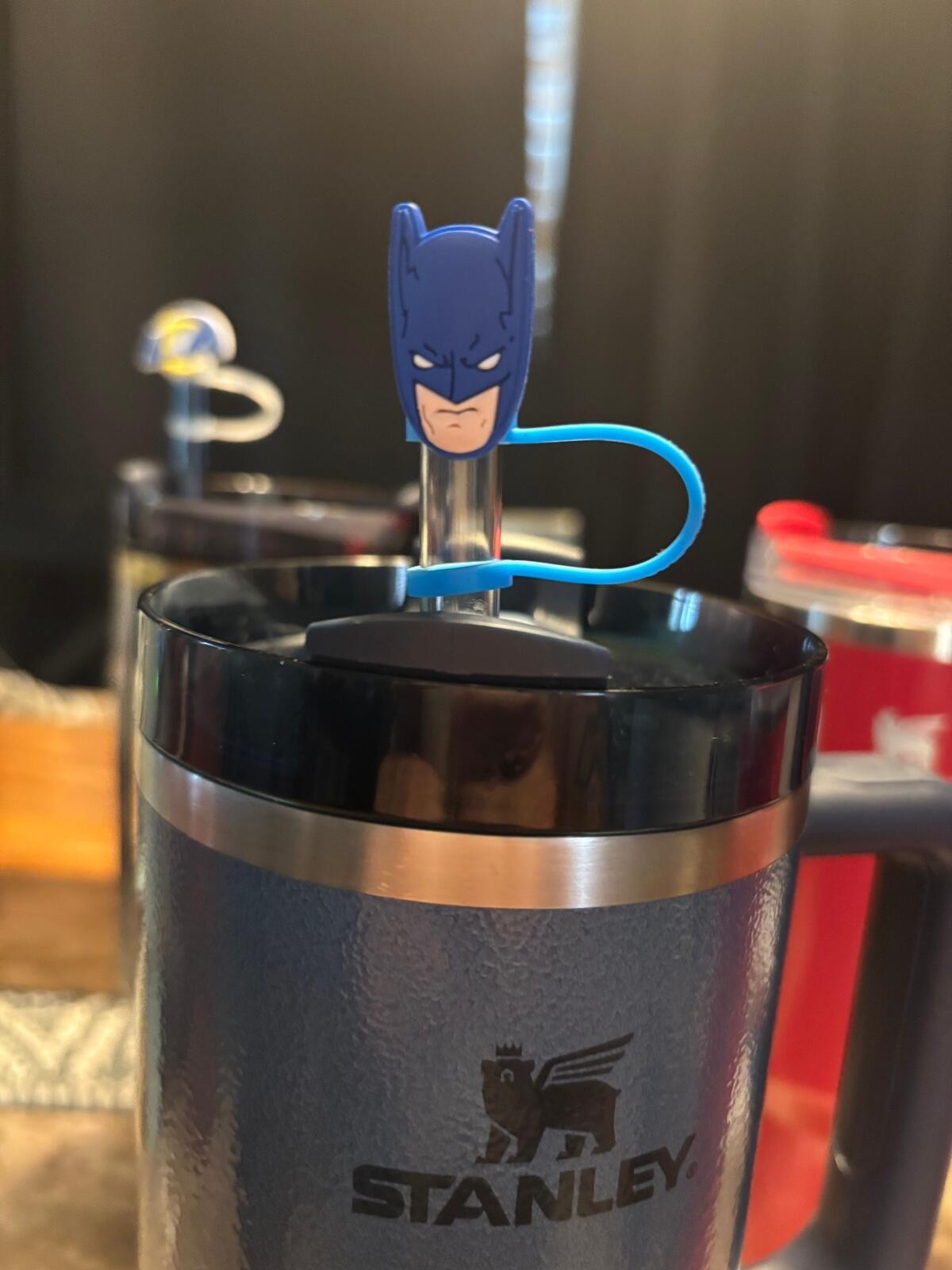 Batman straw topper