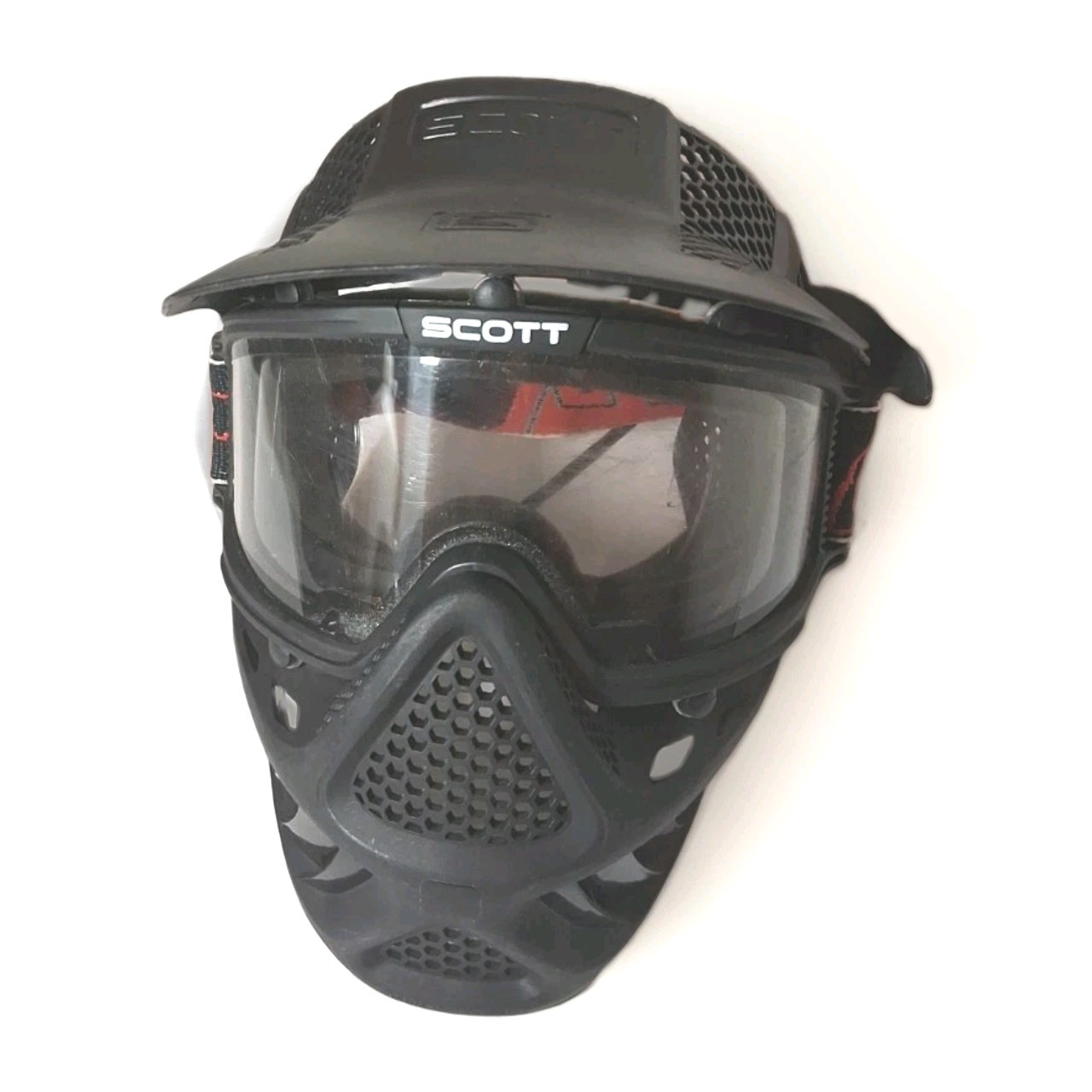 Vintage Scott USA Black Full Face Paintball Mask Goggles 1990’s With Visor