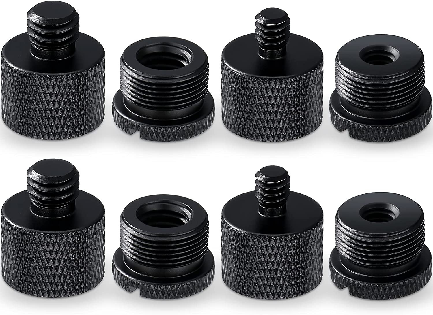 8 Pieces Mic Stand Adapter 5/8 Female to 3/8 Male and 3/8 Female to 5/8 Male,...