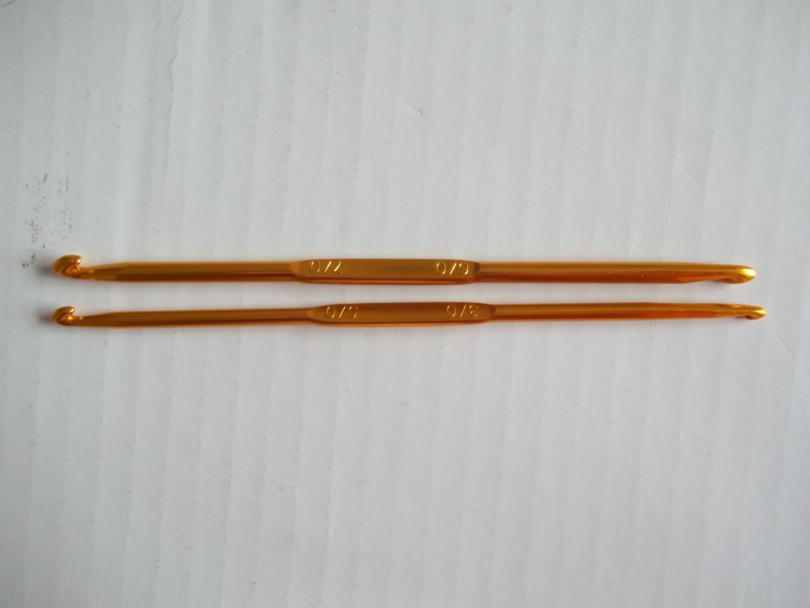 Aluminum double pointed/ended crochet hooks, set of 2 (4 hooks), sizes 3,5,6,7
