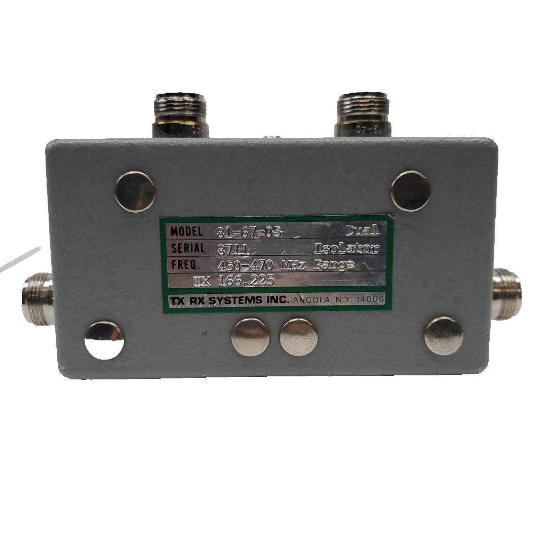 TX RX System Inc 81-67-05 Dual Isolator 450-470 MHz Range
