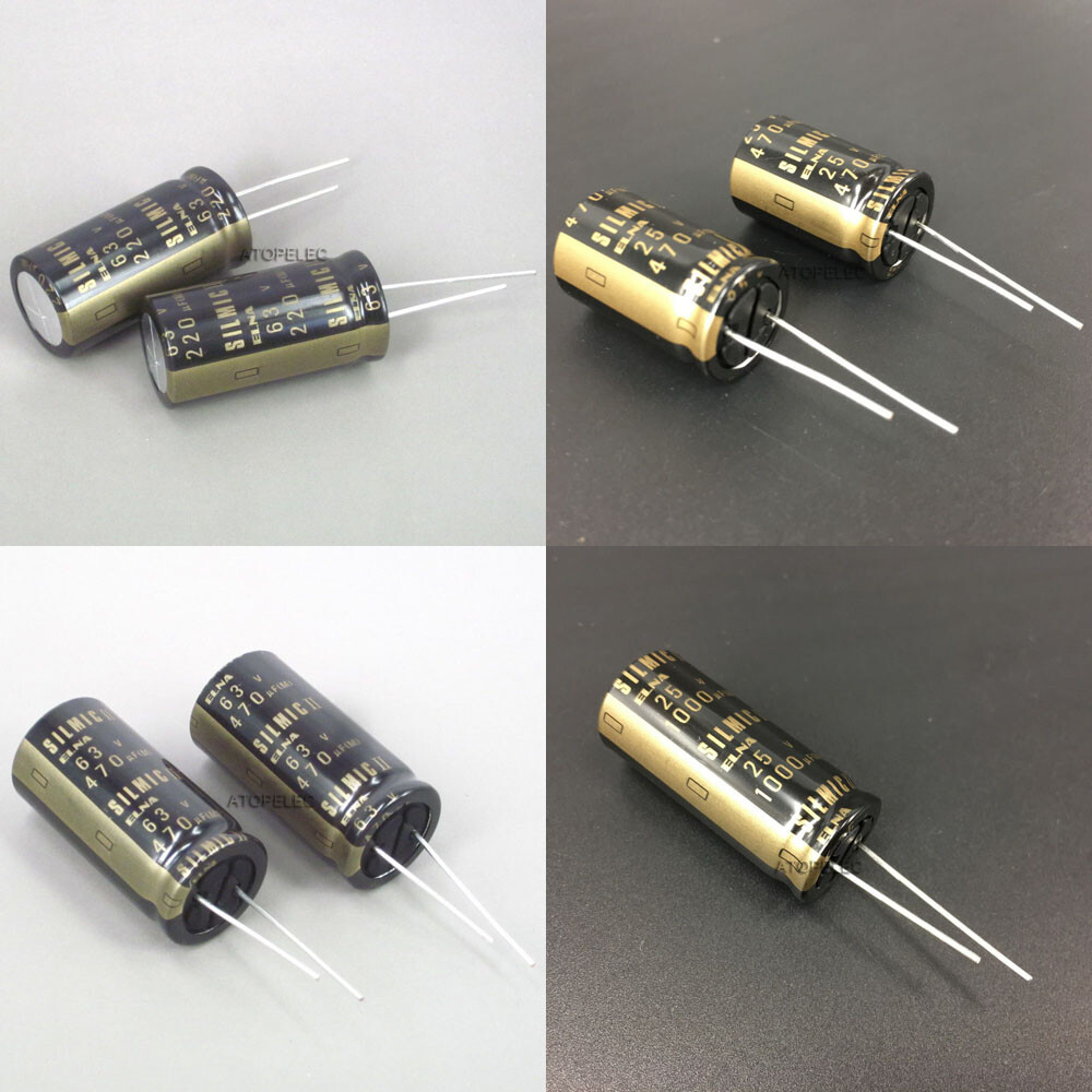 2pcs ELNA SILMIC II Series Hi-Fi Audio Electrolytic Capacitor 100-1000uF 25-100V