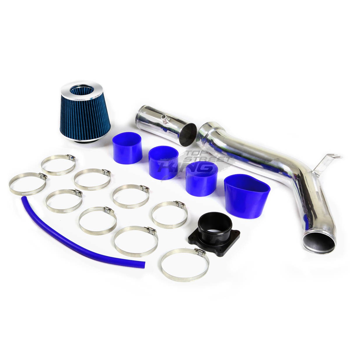 CHROME COLD AIR INTAKE INDUCTION PIPE+BLUE FILTER FOR 02-06 ALTIMA/MAXIMA 3.5