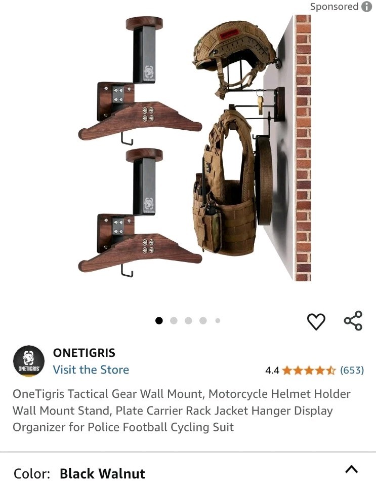 Airsoft Tactical Pack With Helmet, Vest And Wall Mounted Racks