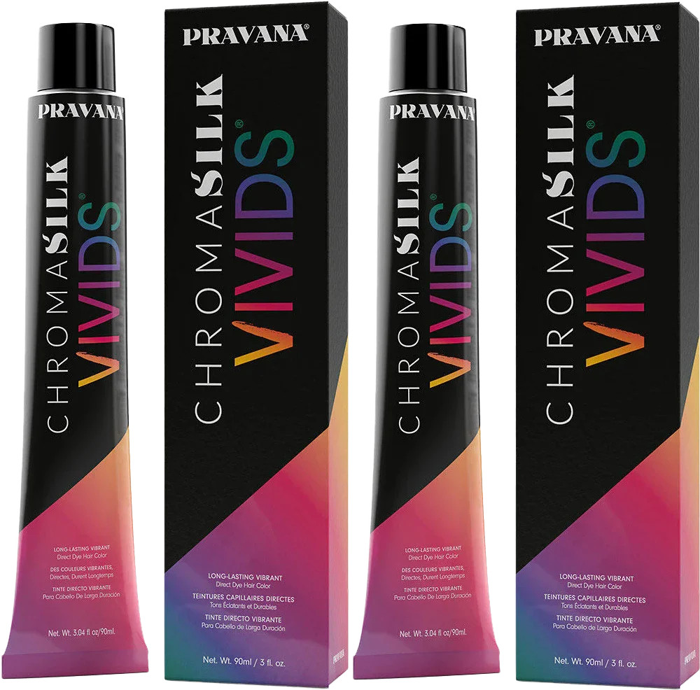 2 Pack Pravana ChromaSilk Hair Color DirectDye Blue Topaz