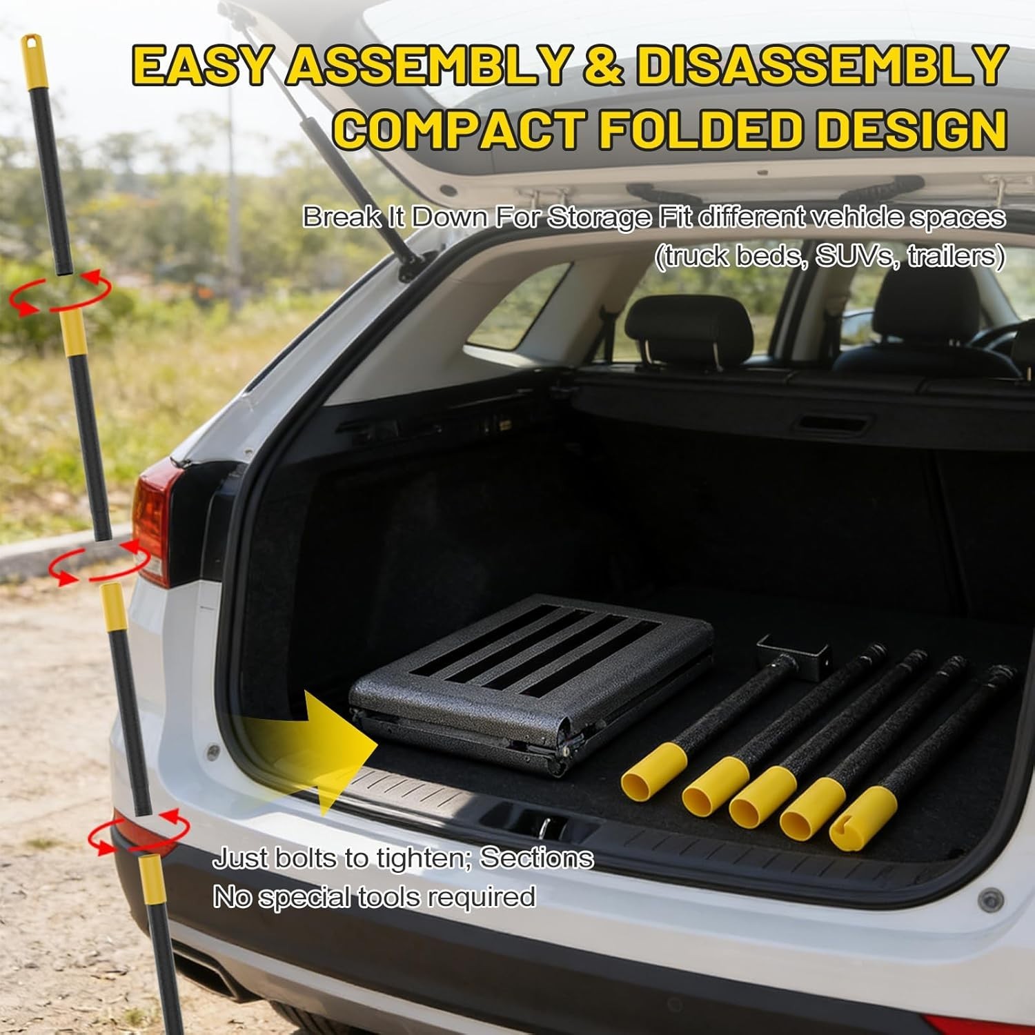 Professional Yard Level Tool, 30"x10" Large Ground Plate, 72" Extendable Handle