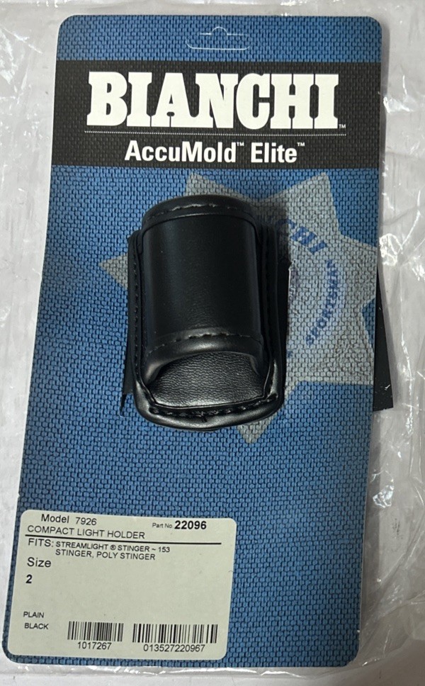 Bianchi Model 7926 Compact Light Holder Size 2 For S&W FL Plain Black - 1017267