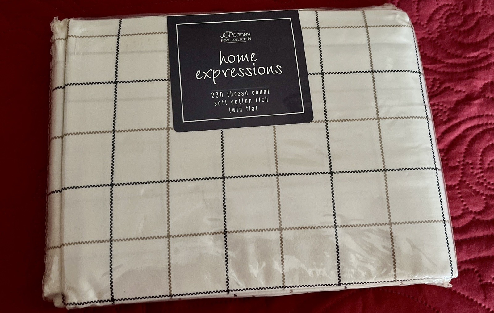 Vtg JCPenney Home Expressions 230 Thread Count Soft Cotton Rich Twin Flat NEW